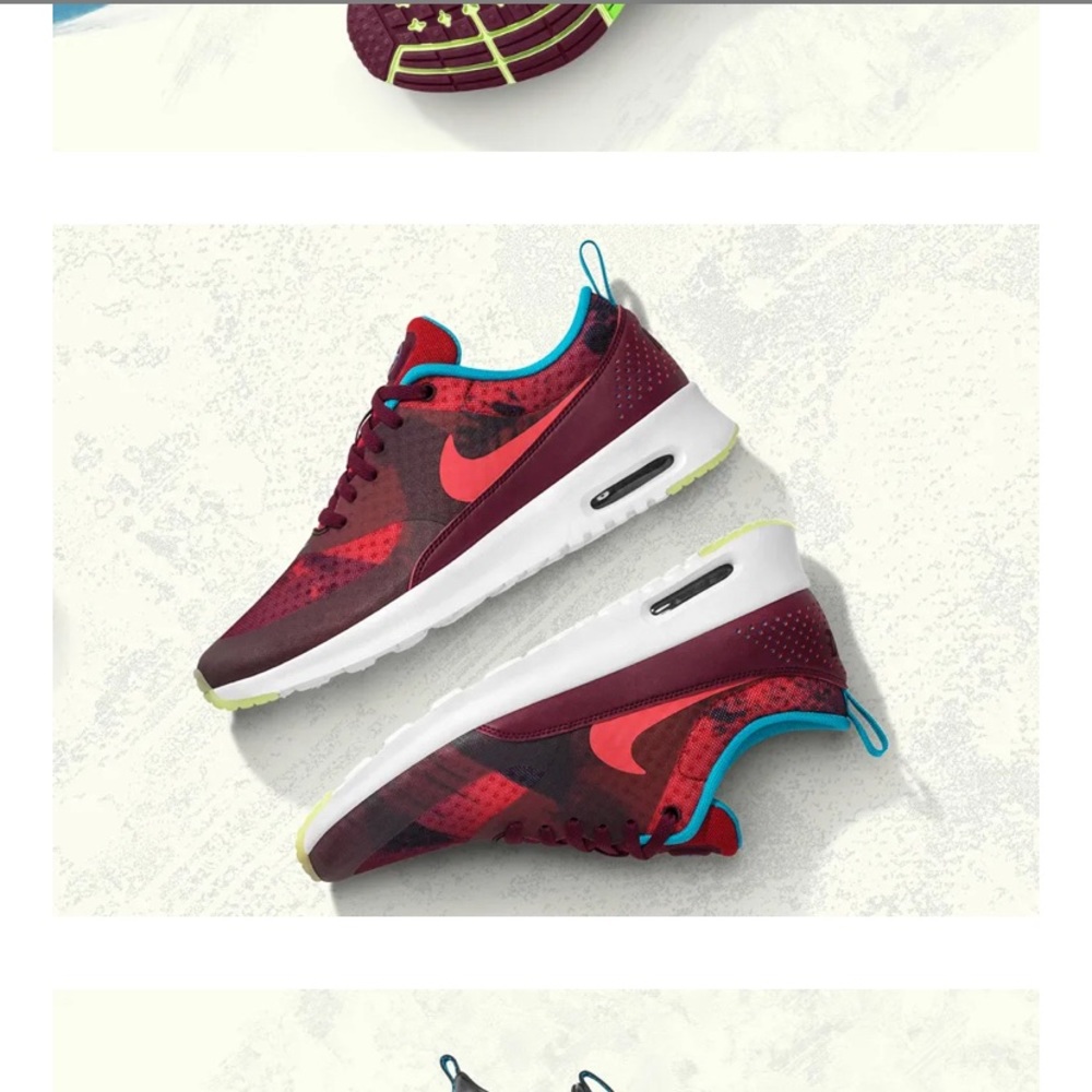LIMITED EDITION Nike Air Max Thea Print N7 Burgundy Sneakers Women’s Size 7